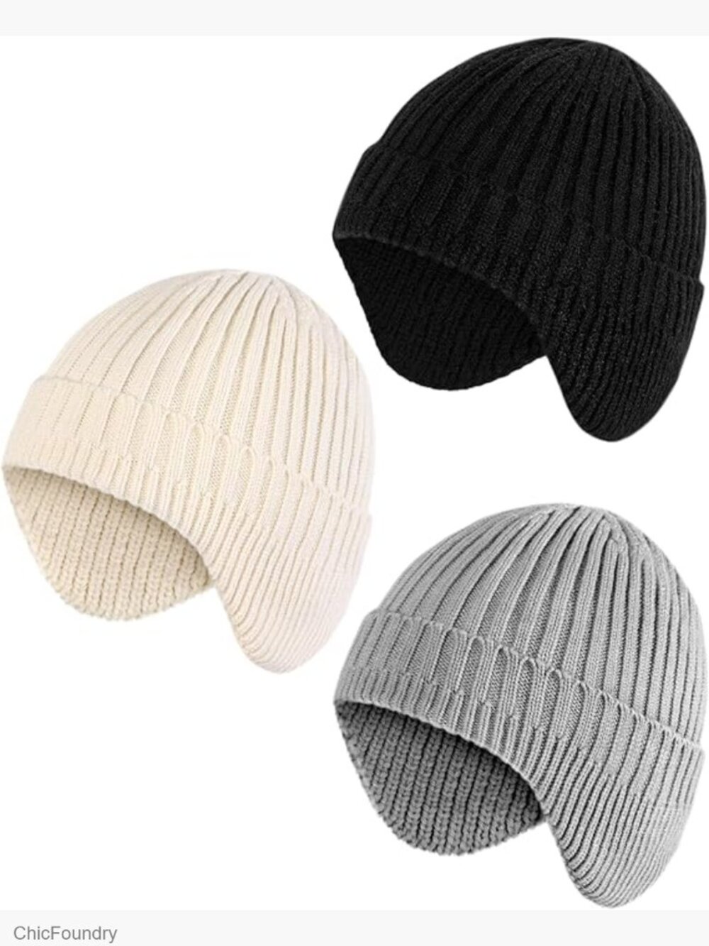 Warm Toddler Beanie Hats with Ear Flaps for Boys Girls 3-8 Yrs